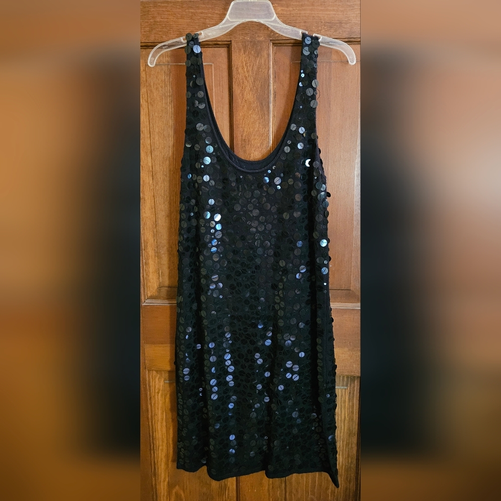 Worthington Black Sequin Sheath Dress